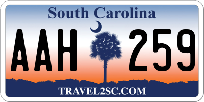 SC license plate AAH259