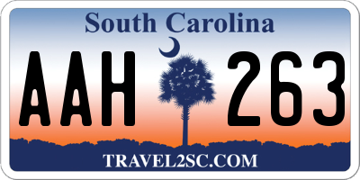 SC license plate AAH263