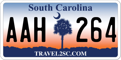 SC license plate AAH264