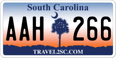 SC license plate AAH266