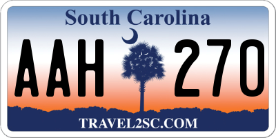 SC license plate AAH270