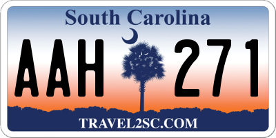 SC license plate AAH271