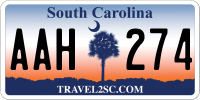 SC license plate AAH274