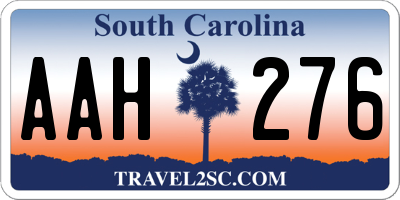 SC license plate AAH276