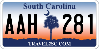 SC license plate AAH281