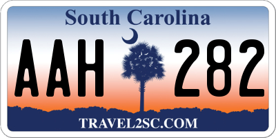 SC license plate AAH282