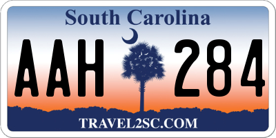 SC license plate AAH284