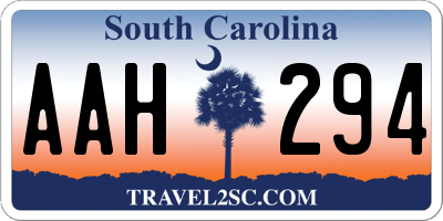 SC license plate AAH294