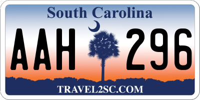 SC license plate AAH296