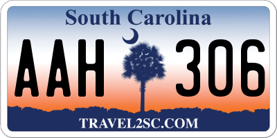 SC license plate AAH306