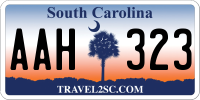 SC license plate AAH323