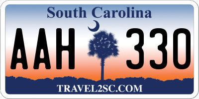 SC license plate AAH330