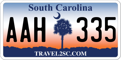 SC license plate AAH335