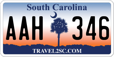 SC license plate AAH346