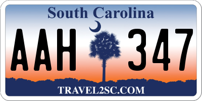 SC license plate AAH347