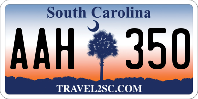 SC license plate AAH350