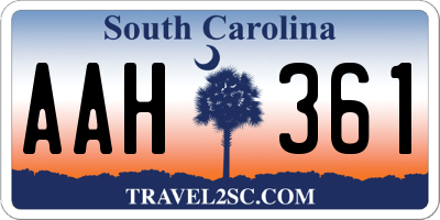 SC license plate AAH361