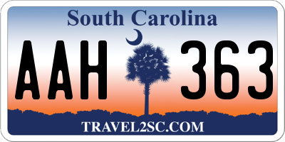 SC license plate AAH363