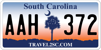 SC license plate AAH372