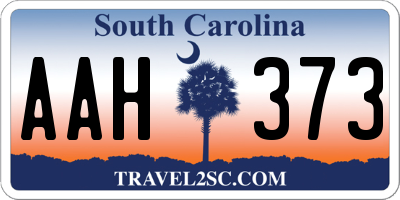 SC license plate AAH373