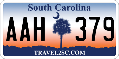 SC license plate AAH379