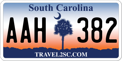 SC license plate AAH382