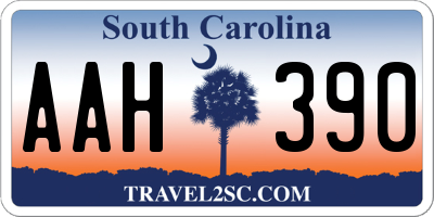 SC license plate AAH390