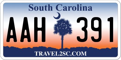 SC license plate AAH391