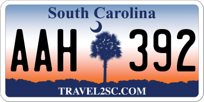 SC license plate AAH392