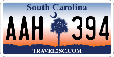 SC license plate AAH394