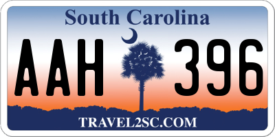 SC license plate AAH396