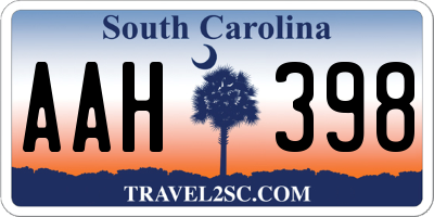 SC license plate AAH398