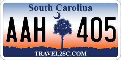 SC license plate AAH405