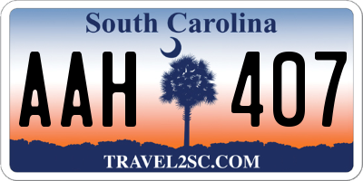 SC license plate AAH407