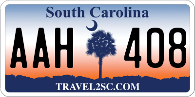 SC license plate AAH408