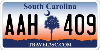 SC license plate AAH409