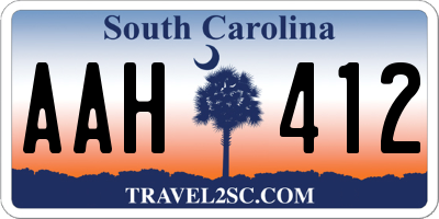 SC license plate AAH412