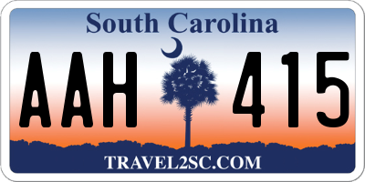 SC license plate AAH415