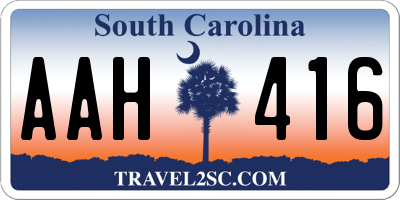 SC license plate AAH416