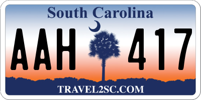 SC license plate AAH417