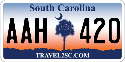 SC license plate AAH420