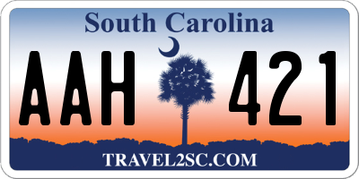 SC license plate AAH421