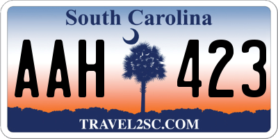 SC license plate AAH423