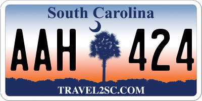 SC license plate AAH424