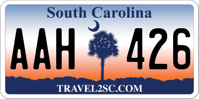 SC license plate AAH426