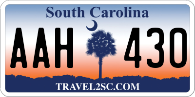 SC license plate AAH430