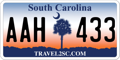 SC license plate AAH433