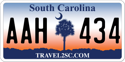 SC license plate AAH434