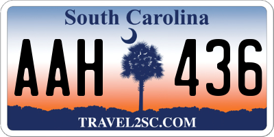 SC license plate AAH436