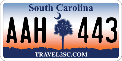 SC license plate AAH443